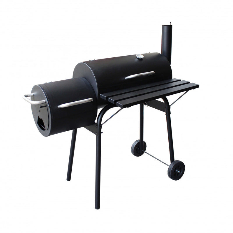 Barbecue a Carbonella 110x64x113,5 h cm in Acciaio Nero