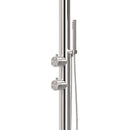 Doccia da Giardino in Acciaio Inox con Doccino Flessibile Sined Luna D Acciaio Spazzolato 