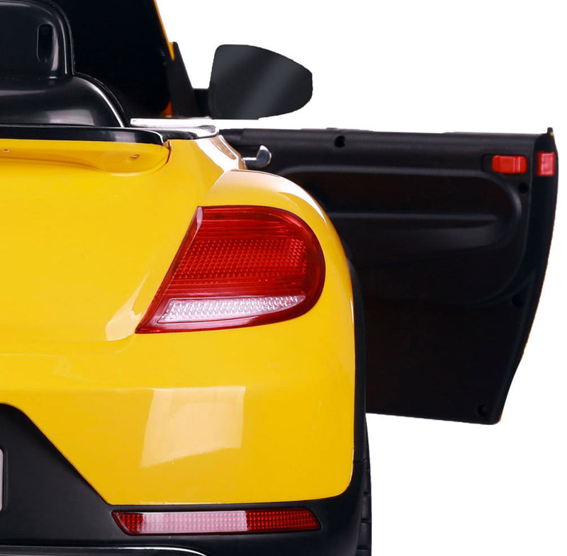 Macchina Elettrica per Bambini 12V con Licenza Volkswagen Maggiolino Gialla