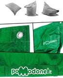 Cuscinone Poltrona Pouf Gigante 175x135 cm in Acrilico Pomodone Grigio Scuro