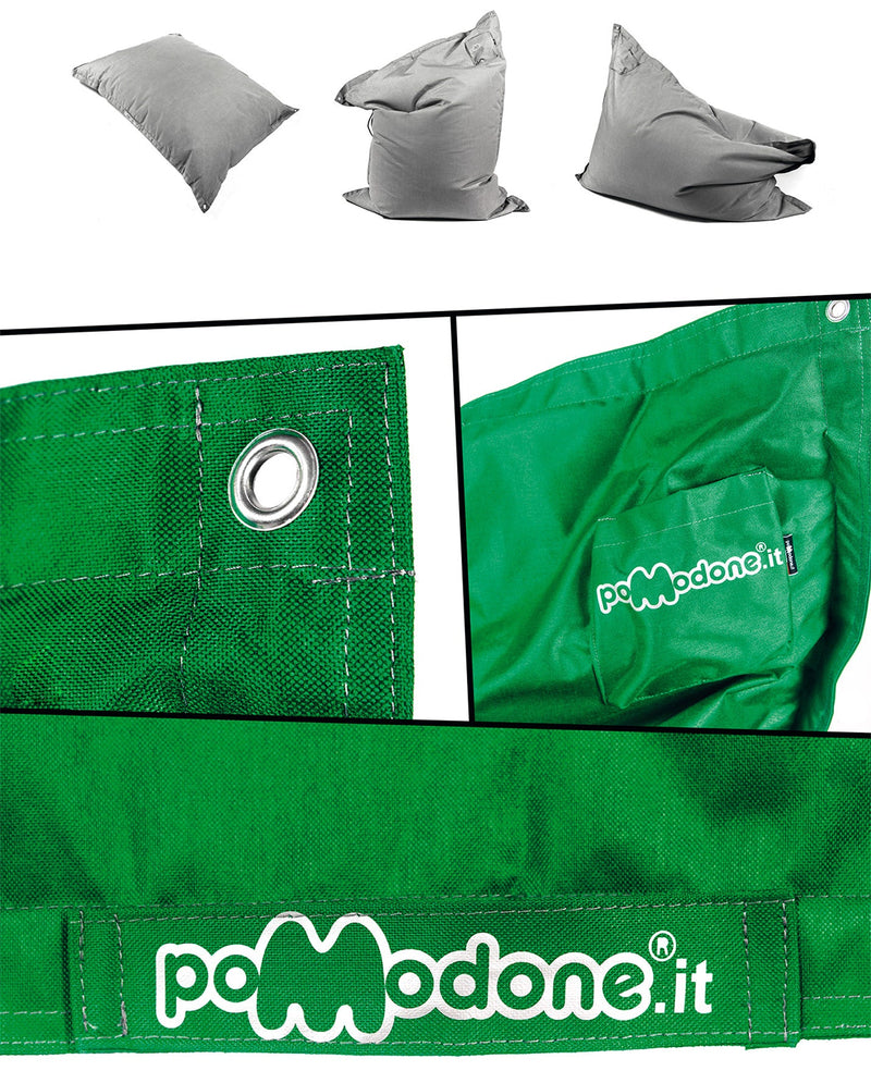 Cuscinone Poltrona Pouf Gigante 175x135 cm in Acrilico Pomodone Arancione