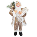 Pupazzo Babbo Natale H90 cm con Luci e Suoni Champagne