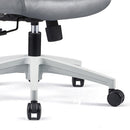 Sedia Poltrona Direzionale da Ufficio in Similpelle Grigio Chiaro