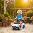 Macchina Cavalcabile per Bambini 1-3 Anni Convertibile in Passeggino con Licenza Mercedes in PP Bianco      