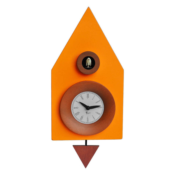 Orologio a Cucù da Parete 20X36X13Cm Pirondini Italia Dark Arancio Giallo online