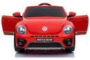 Macchina Elettrica per Bambini 12V con Licenza Volkswagen Maggiolino Rossa