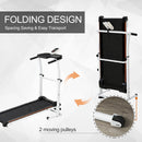 Tapis Roulant Meccanico Pieghevole con Schermo LED  Bianco e Nero