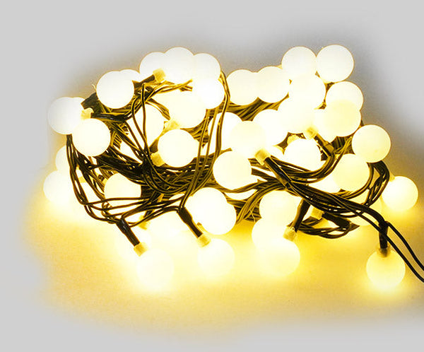 Luci di Natale Filo 80 LED 3m Luce Calda Cavo Verde sconto