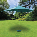 Ombrellone da Giardino Cuba 3x2 m Copertura in Poliestere Struttura in Acciaio Verde      