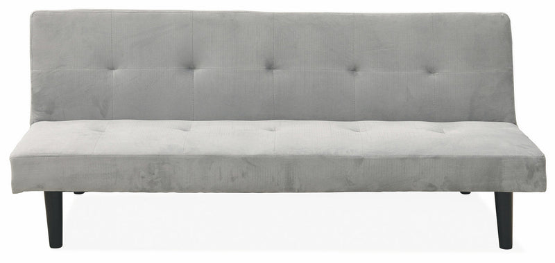 Divano Letto 2 Posti 166x77x65,5 cm in Velluto Soriani Grigio Chiaro