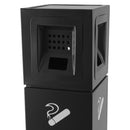 Posacenere a Colonna 30,5x106,3x24,7 cm in Metallo Nero Opaco 3L per Interno Esterno