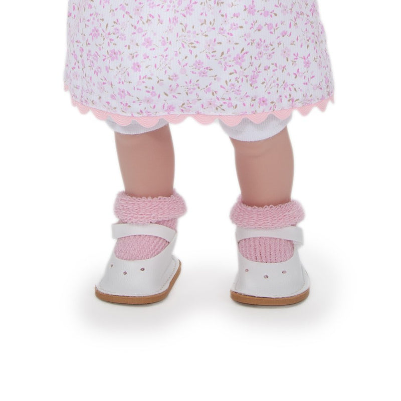 Bambola Bebè con Vestitino a Fiori Rosa 36cm JC Toys