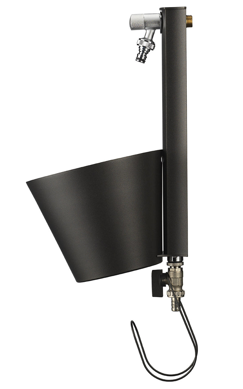 Fontana a Parete da Giardino con doppio Rubinetto Belfer 42/PRS Antracite