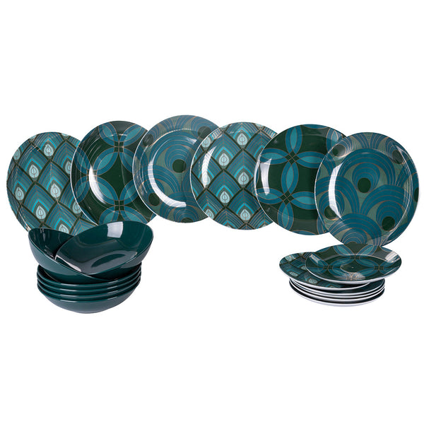 Servizio Piatti 18 Pezzi in Porcellana e Gres VdE Tivoli 1996 Vetiver online