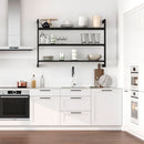 Kit Struttura Modulare con Raccordi a Parete in Alluminio Emuca Zero Nero