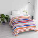 Trapunta Invernale Stampata in Microfibra 200gr Double Face Strisce Varie Misure