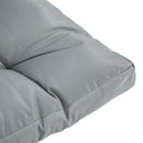 Set 3 Cuscini Seduta e 2 Schienali per Pallet in Poliestere Imbottito Grigio scuro