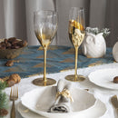 Servizio Set di Posate 24 Pezzi in Acciaio Inox VdE Tivoli 1996 Drop Oro Satinato
