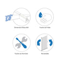 Box Doccia 3 Lati 2 Ante a Soffietto Apertura Centrale In PVC H185 Caldoni Mars
