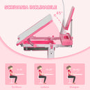 Banco Scuola per Bambini Piano Inclinabile con Luce e Sedia Regolabile Rosa  