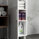 Mobile a Colonna da Bagno con 2 Armadietti 40x30x167,5 cm Bianco  