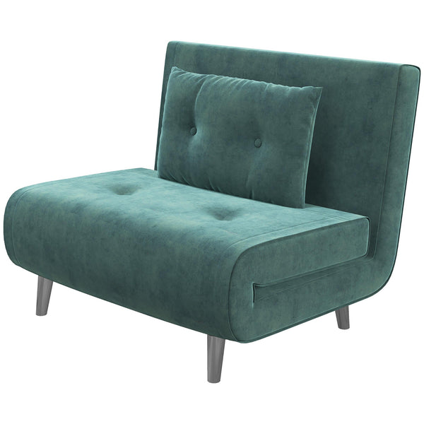 prezzo Poltrona Letto Singolo 100x88x83 cm in Velluto Verde Scuro