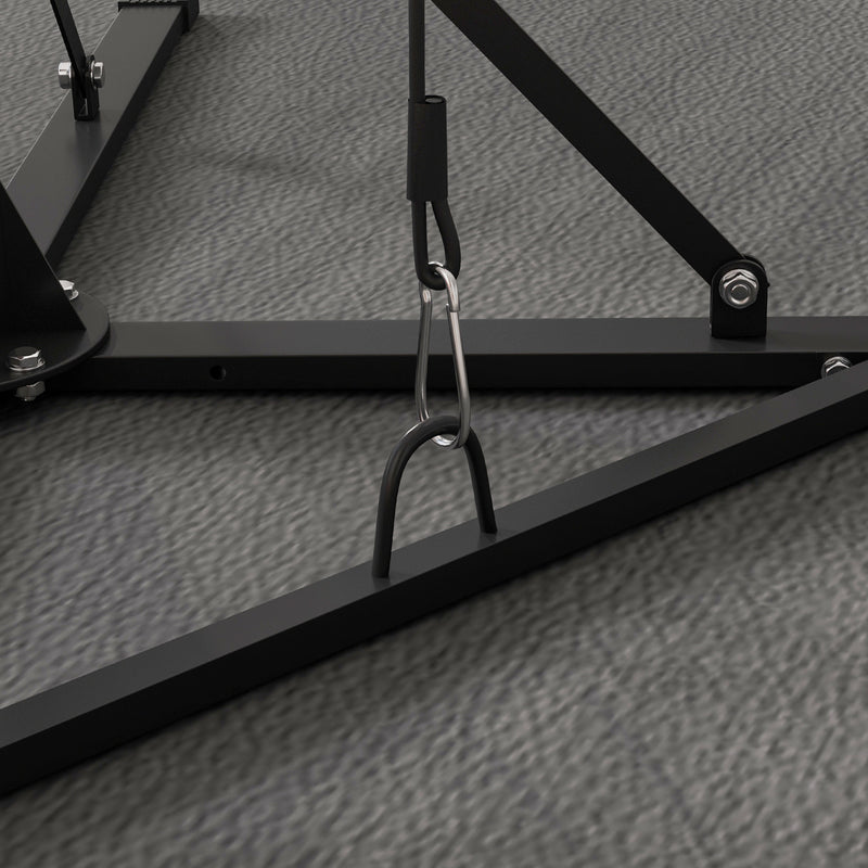 Supporto Sacco Boxe Altezza Regolabile 175-220 cm con 6 Barre di Rinforzo in Acciaio Nero   