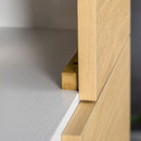 Libreria con Scaffali 5 Ripiani 63x22x166 cm in Legno e Metallo Bianco e Naturale