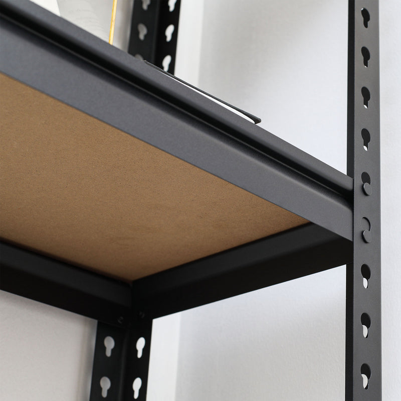 Set 2 Scaffalatura 5 Ripiani in MDF 70x30x167,5 cm Struttura in Acciaio Nero
