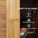Casetta da Giardino in Legno 1.8x2m con Porta Doppia Finestra e Base Inclusa Colore Legno-4
