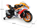 Moto Elettrica per Bambini 12V con Licenza Repsol Bianca e Arancione
