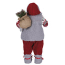 Pupazzo Babbo Natale H46 cm in Stoffa Rosso