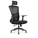 Sedia Poltrona Direzionale da Ufficio in Similpelle Nera 