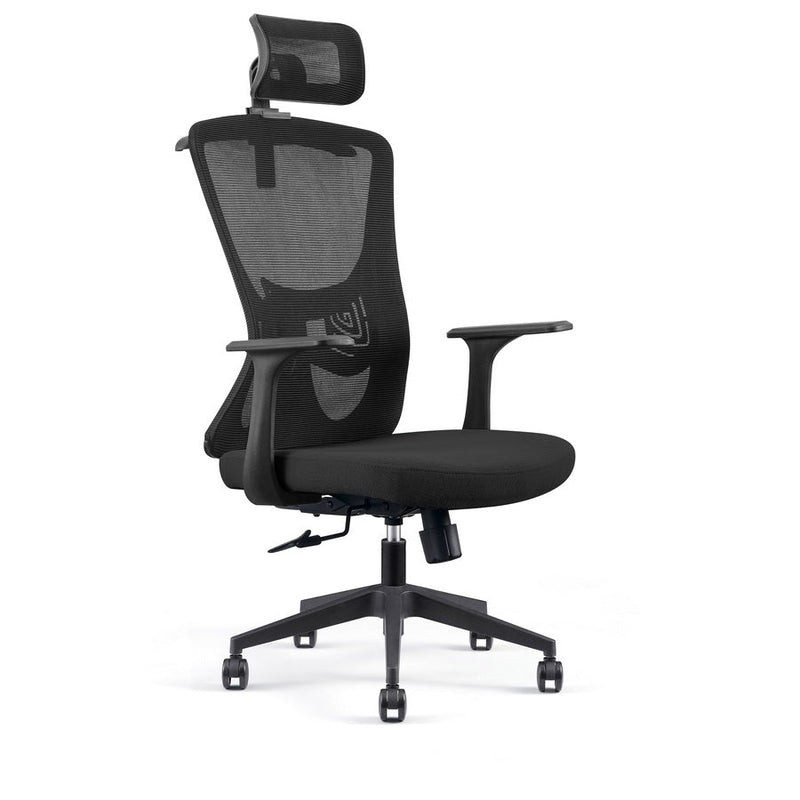 Sedia Poltrona Direzionale da Ufficio in Similpelle Nera 