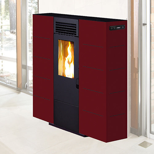 Stufa a Pellet Ad Aria 6,5 Kw 160 M3 King Slim 6 Bordeaux prezzo