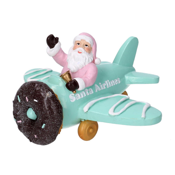Aeroplano resina con babbo natale cm 17x14xh9 prezzo