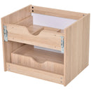 Mobile Bagno Sospeso 60 cm a 2 Cassetti 1 Specchio 1 Colonna  Montana Rovere