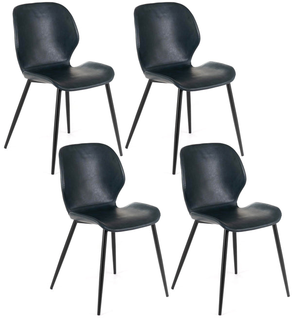 Set 4 Sedie 55x45xH83 cm in Soft-Touch Diana Petrolio prezzo