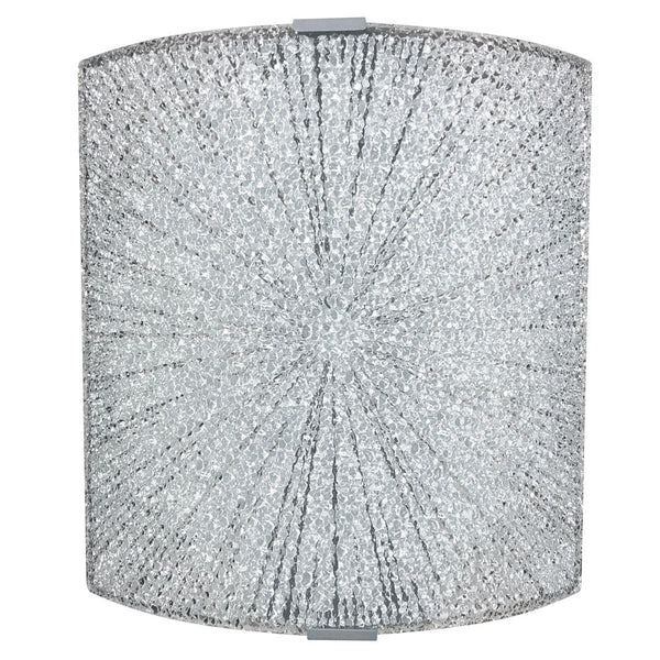 sconto Applique 1xE27 Finali Cromo Vetro Lastra Diamantino Decoro Tagli E-Energy Mina