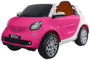 Macchina Elettrica per Bambini 12V Mp4 Smart Fortwo Cabrio Rosa