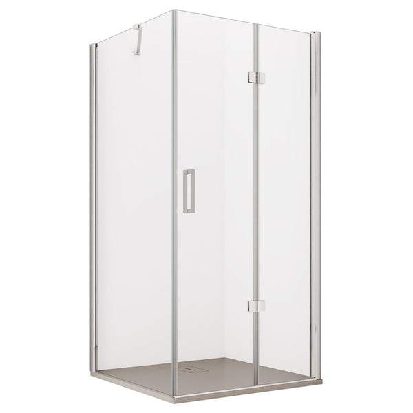 acquista Box Doccia Angolare 1 Anta a Libro in Cristallo Trasparente 6mm H195 Bonussi Eloisa Varie Misure