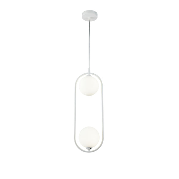 prezzo Lampada pendente Modern in Metallo Ring Bianco