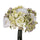 Set 2 Bouquet Artificiali Composto da 11 Fiori di Rose e Ortensie Altezza 20 cm Bianco