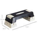 Step Professionale da Aerobica Fitness 76x29x12.5 cm/17.5 cm/22.5 cm 
