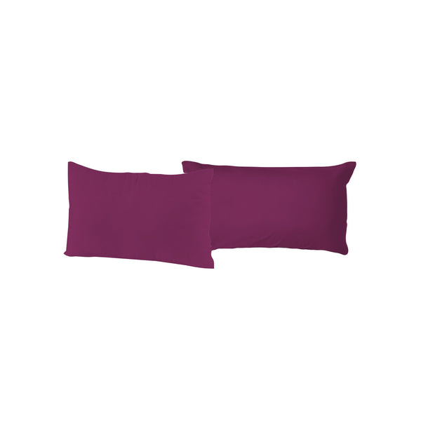 acquista Coppia di Federe 52x82 cm in Cotone Tinta Unita Fucsia