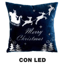 Cuscino led tessuto con renne cm 40x40x12