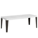  Tavolo Allungabile 180-440x90x77 cm Flame Premium Bianco Frassino Telaio Antracite