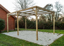 Pergola da Giardino 3x4,98x2,47 m in Legno Copertura in PVC 