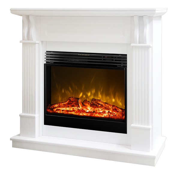 Camino Elettrico da Pavimento 111,8x120x31 cm Effetto Fiamma 1950W Verona & Mirabella Bianco online