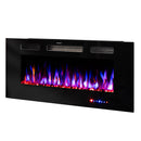 Camino Elettrico da Incasso 54,4x91,5x14 cm Effetto Fiamma 1500W Adeli Nero